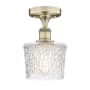 Innovations Lighting Niagra 7" Wide Semi-Flush Ceiling Fixture Antique Brass / Clear