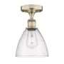 Innovations Lighting Bristol Glass 8" Wide Semi-Flush Ceiling Fixture Antique Brass / Seedy