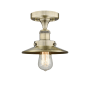 Innovations Lighting Edison 8" Wide Semi-flush Ceiling Fixture Antique Brass