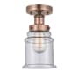 Innovations Lighting Canton 6" Wide Semi-flush Ceiling Fixture Antique Copper / Seedy