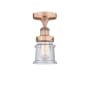 Innovations Lighting Canton 6" Wide Semi-flush Ceiling Fixture Antique Copper / Seedy