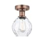 Innovations Lighting Waverly 6" Wide Semi-flush Ceiling Fixture Antique Copper / Clear