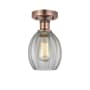 Innovations Lighting Eaton 6" Wide Semi-Flush Ceiling Fixture Antique Copper / Clear