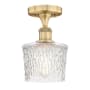 Innovations Lighting Niagra 7" Wide Semi-Flush Ceiling Fixture Brushed Brass / Clear