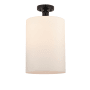 Innovations Lighting Cobbleskill 9" Wide Semi-Flush Ceiling Fixture Oil Rubbed Bronze / Matte White
