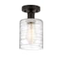Innovations Lighting Cobbleskill 5" Wide Semi-Flush Ceiling Fixture Oil Rubbed Bronze / Deco Swirl
