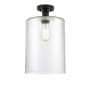 Innovations Lighting Cobbleskill 9" Wide Semi-Flush Ceiling Fixture Oil Rubbed Bronze / Clear