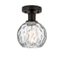 Innovations Lighting Athens 6" Wide Semi-Flush Globe Ceiling Fixture Oil Rubbed Bronze / Clear Water Glass