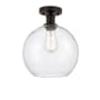Innovations Lighting Athens 10" Wide Semi-Flush Globe Ceiling Fixture Oil Rubbed Bronze / Seedy