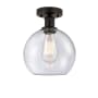 Innovations Lighting Athens 8" Wide Semi-Flush Globe Ceiling Fixture Oil Rubbed Bronze / Seedy