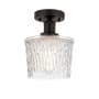 Innovations Lighting Niagra 7" Wide Semi-Flush Drum Ceiling Fixture Oil Rubbed Bronze / Clear