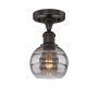 Innovations Lighting Rochester 6" Wide Semi-Flush Ceiling Fixture Oil Rubbed Bronze / Light Smoke
