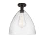 Innovations Lighting Bristol 12" Wide Semi-Flush Ceiling Fixture Oil Rubbed Bronze / Seedy