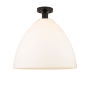 Innovations Lighting Bristol 16" Wide Semi-Flush Ceiling Fixture Oil Rubbed Bronze / Matte White