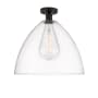 Innovations Lighting Bristol 16" Wide Semi-Flush Ceiling Fixture Oil Rubbed Bronze / Clear