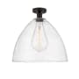 Innovations Lighting Bristol 16" Wide Semi-Flush Ceiling Fixture Oil Rubbed Bronze / Seedy