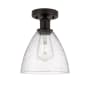 Innovations Lighting Bristol 8" Wide Semi-Flush Ceiling Fixture Oil Rubbed Bronze / Seedy
