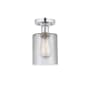 Innovations Lighting Cobbleskill 5" Wide Semi-Flush Ceiling Fixture Polished Chrome / Clear