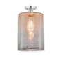 Innovations Lighting Cobbleskill 9" Wide Semi-Flush Ceiling Fixture Polished Chrome / Mercury