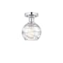 Innovations Lighting Athens 6" Wide Semi-Flush Globe Ceiling Fixture Polished Chrome / Clear Deco Swirl