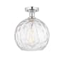 Innovations Lighting Athens 10" Wide Semi-Flush Globe Ceiling Fixture Polished Chrome / Clear Water Glass