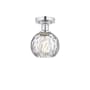 Innovations Lighting Athens 6" Wide Semi-Flush Globe Ceiling Fixture Polished Chrome / Clear Water Glass