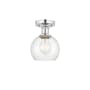 Innovations Lighting Athens 6" Wide Semi-Flush Globe Ceiling Fixture Polished Chrome / Clear