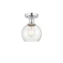 Innovations Lighting Athens 6" Wide Semi-Flush Globe Ceiling Fixture Polished Chrome / Seedy