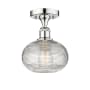 Innovations Lighting Ithaca 8" Wide Semi-Flush Ceiling Fixture Polished Chrome / Clear Ithaca