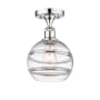 Innovations Lighting Rochester 8" Wide Semi-Flush Ceiling Fixture Polished Chrome / Clear