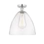 Innovations Lighting Bristol 12" Wide Semi-Flush Ceiling Fixture Polished Chrome / Clear