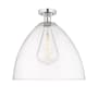 Innovations Lighting Bristol 16" Wide Semi-Flush Ceiling Fixture Polished Chrome / Clear