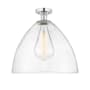 Innovations Lighting Bristol 16" Wide Semi-Flush Ceiling Fixture Polished Chrome / Seedy