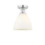 Innovations Lighting Bristol 8" Wide Semi-Flush Ceiling Fixture Polished Chrome / Matte White