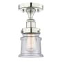 Innovations Lighting Canton 6" Wide Semi-flush Ceiling Fixture Polished Nickel / Seedy