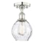 Innovations Lighting Waverly 6" Wide Semi-flush Ceiling Fixture Polished Nickel / Clear
