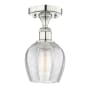 Innovations Lighting Norfolk 6" Wide Semi-flush Ceiling Fixture Polished Nickel / Clear