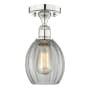 Innovations Lighting Eaton 6" Wide Semi-Flush Ceiling Fixture Polished Nickel / Clear