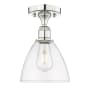 Innovations Lighting Bristol Glass 8" Wide Semi-Flush Ceiling Fixture Polished Nickel / Clear