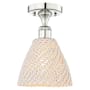 Innovations Lighting Bristol Natural 8" Wide Semi-Flush Ceiling Fixture Polished Nickel / Natural