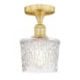 Innovations Lighting Niagra 7" Wide Semi-Flush Ceiling Fixture Satin Gold / Clear