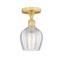 Innovations Lighting Norfolk 6" Wide Semi-flush Ceiling Fixture Satin Gold / Clear