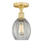 Innovations Lighting Eaton 6" Wide Semi-Flush Ceiling Fixture Satin Gold / Clear