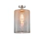 Innovations Lighting Cobbleskill 9" Wide Semi-Flush Ceiling Fixture Brushed Satin Nickel / Mercury