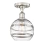 Innovations Lighting Rochester 8" Wide Semi-Flush Ceiling Fixture Brushed Satin Nickel / Clear