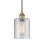 Innovations Lighting Cobbleskill 5" Wide Mini Pendant Antique Brass / Clear