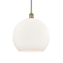 Innovations Lighting Athens 14" Wide Pendant Antique Brass / Matte White
