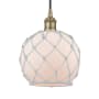 Innovations Lighting Edison 8" Wide Mini Pendant Antique Brass / White