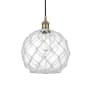 Innovations Lighting Edison 10" Wide Pendant Antique Brass / Clear / White