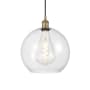 Innovations Lighting Athens 12" Wide Pendant Antique Brass / Clear